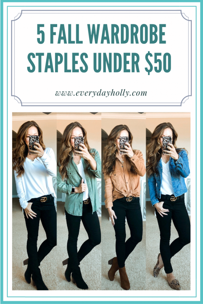 5 Fall Wardrobe Staples under $50 - Everyday Holly 