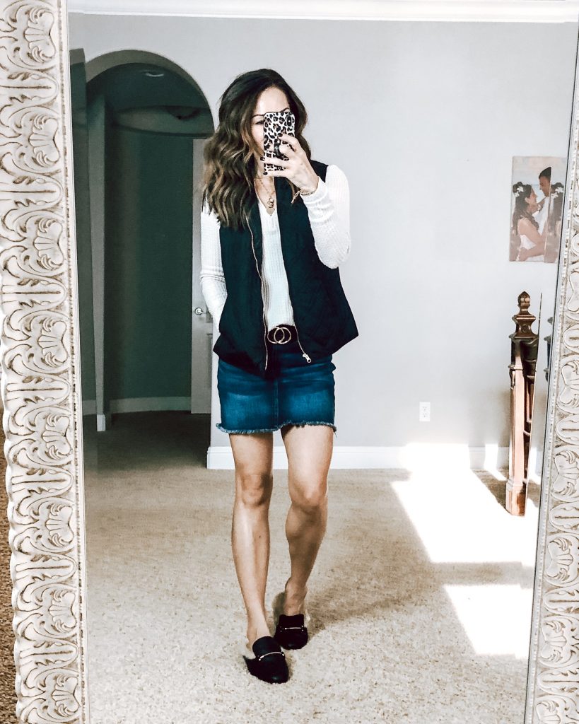 5 Ways to style a denim skirt for fall