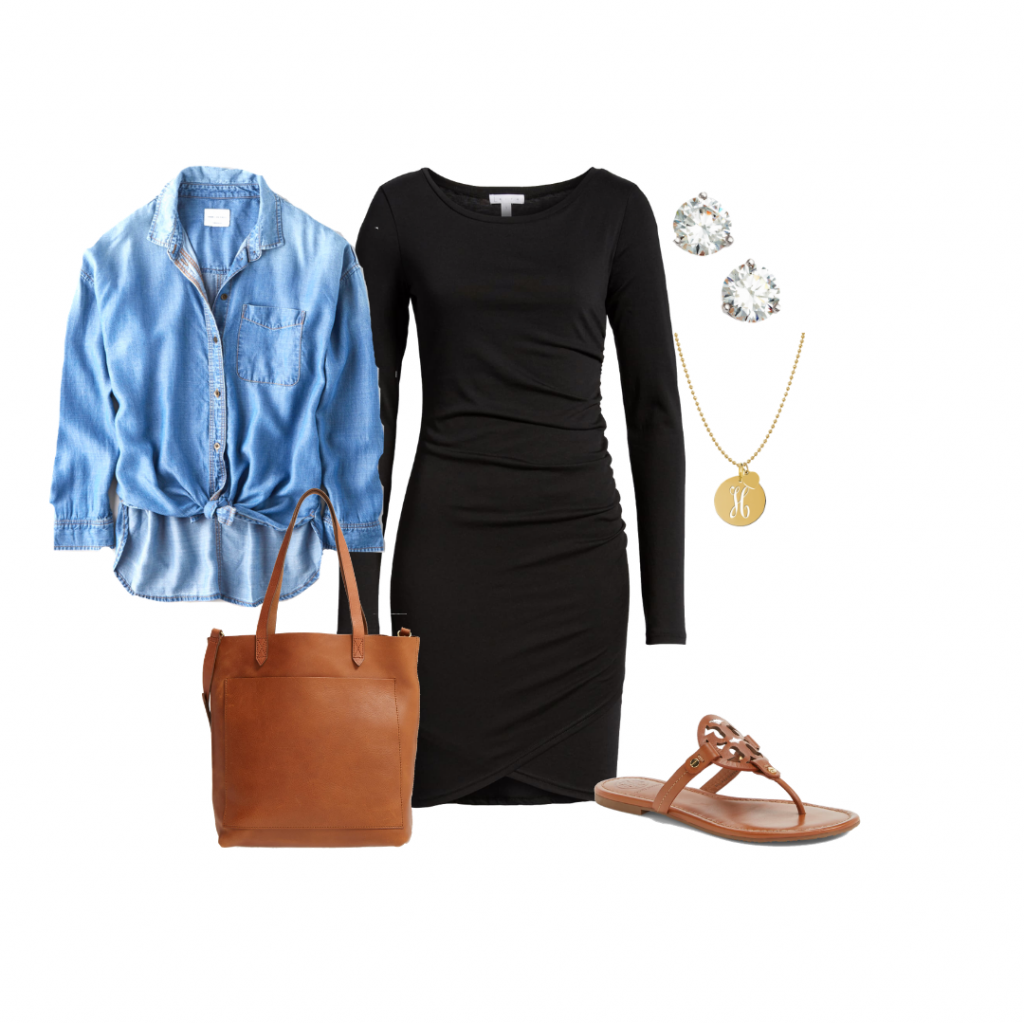 Black Dress LBD outfit ideas capsule wardrobe Everyday Holly