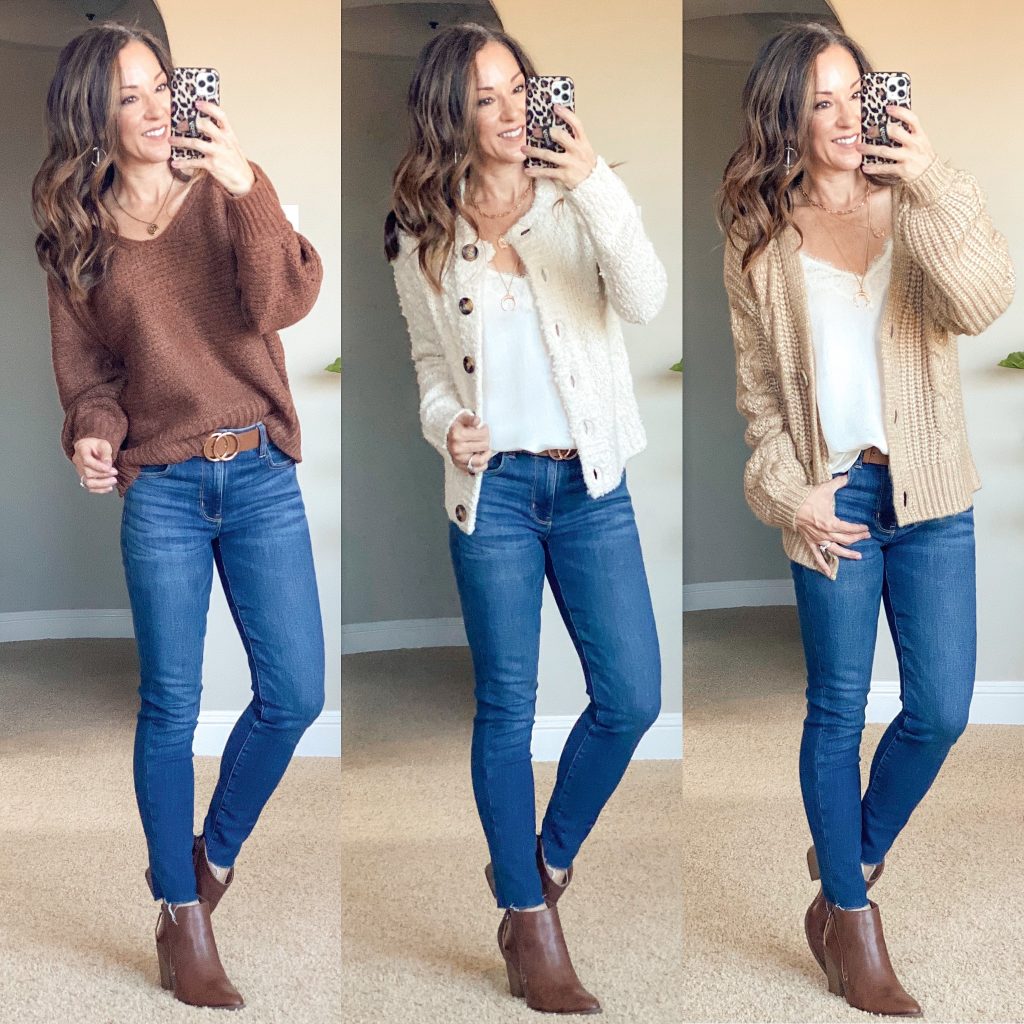 Target fall sweaters // BOGO sale // Petite Mom style // over 40 style 