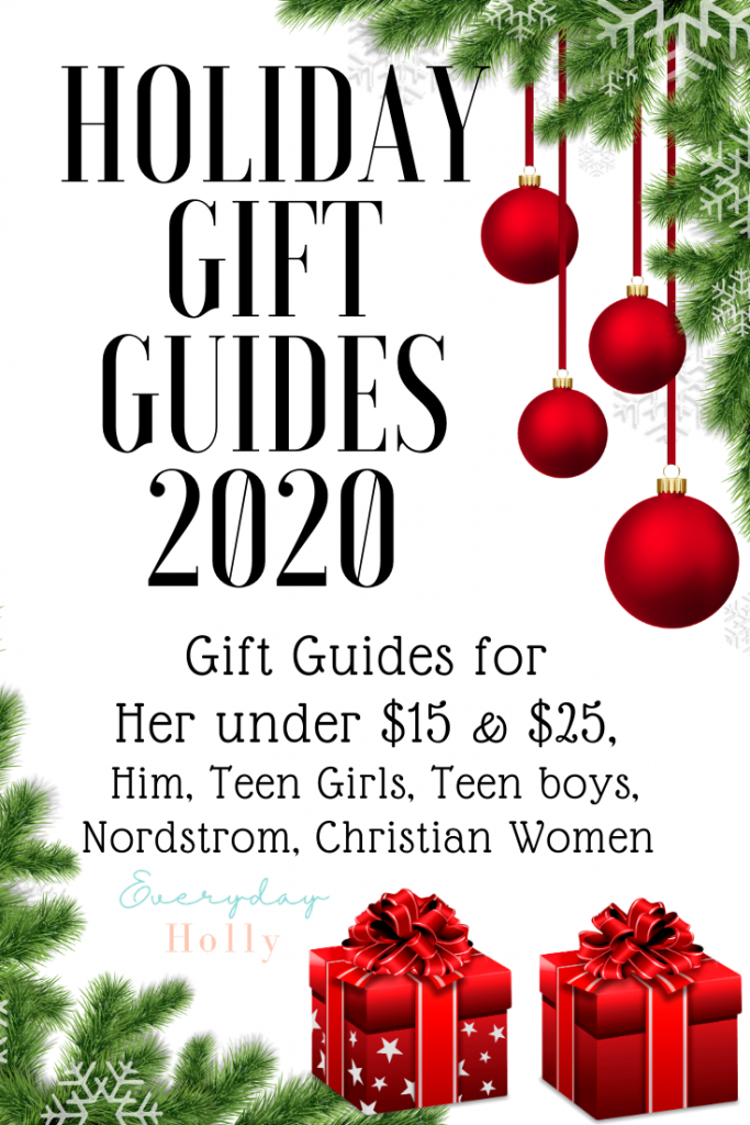Gift guides christmas 2020 - under 15, under 25, gifts for him, nordstrom gift guide, christian woman gift guide teen girls, teen boys