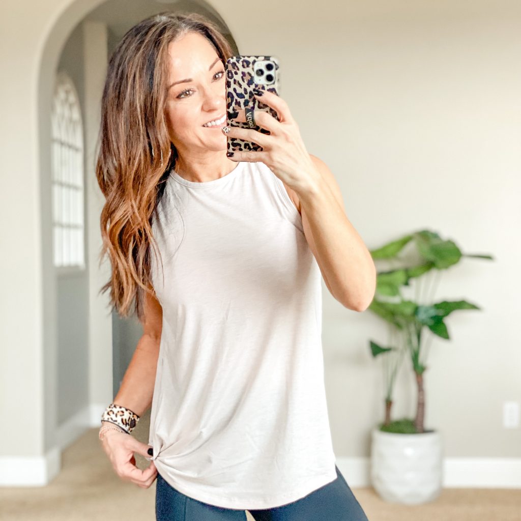 workout tank mom style, athleisure