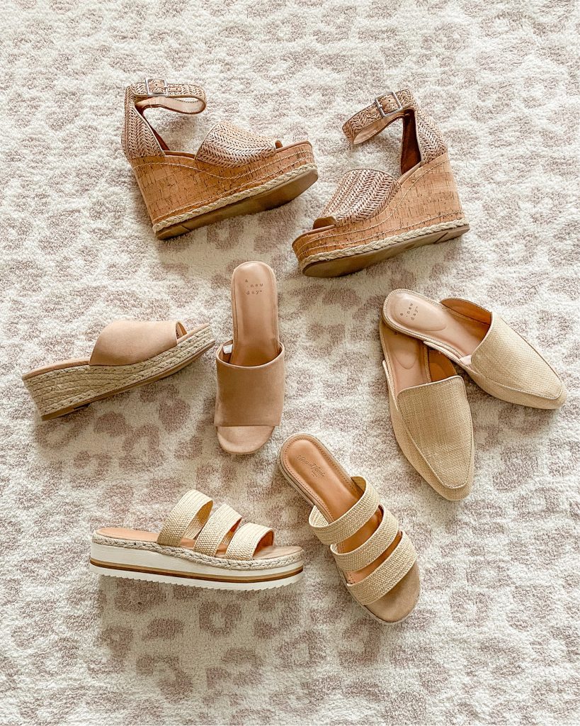 Target summer shoes on sale BOGO 50% off // wedges // mules // platforms