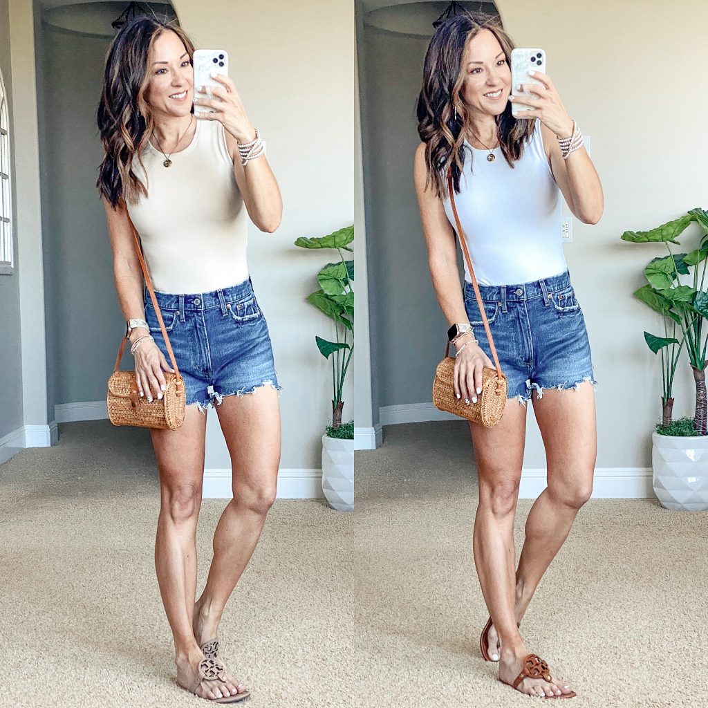 summer style with Abercrombie shorts and bodysuit