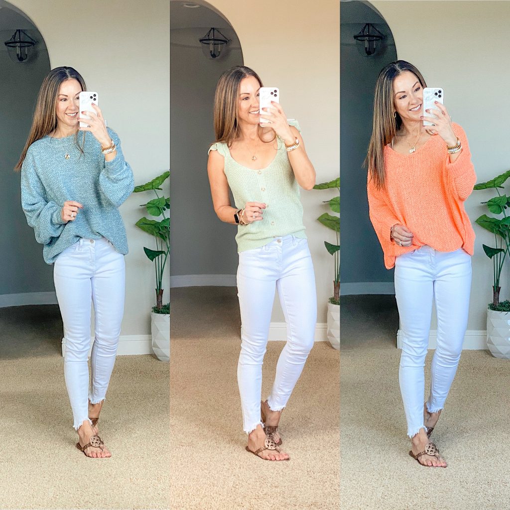 Spring and summer outfits over 40 petite momstyle skinny jeans